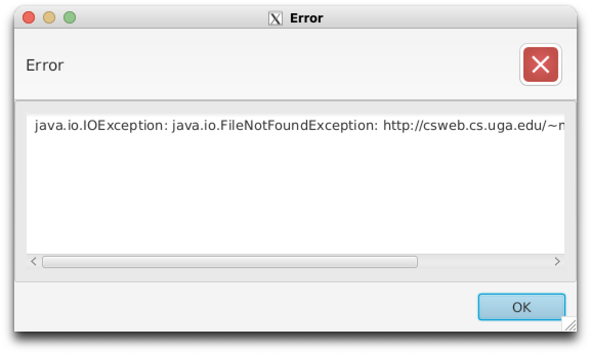 Example: An ``Alert`` for a ``FileNotFoundException``.